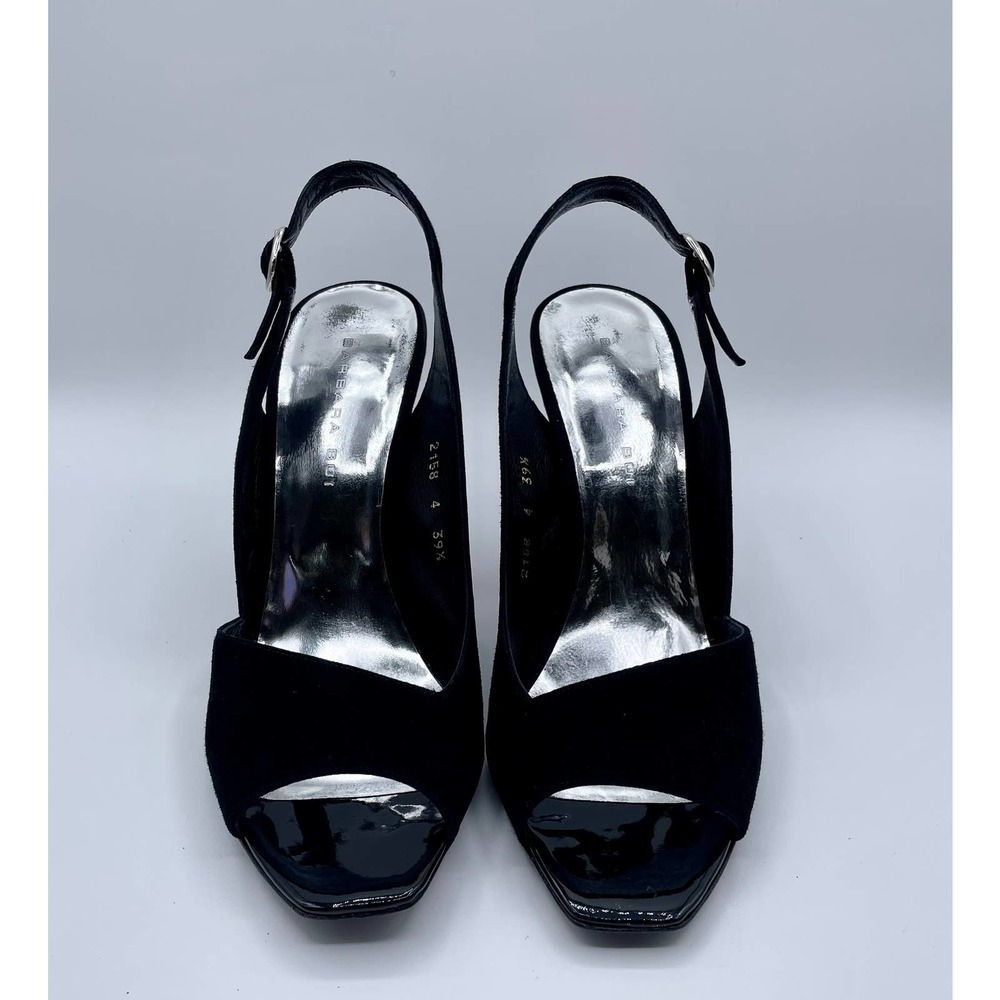 Barbara Bui Square Toe Asymmetrical Slingback Bla… - image 3